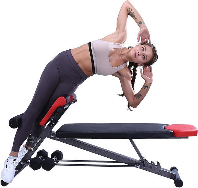Multi-Functional Weight Bench for Full All-in-One Body Workout – Hyper Back  Extension, Roman Chair, Adjustable Ab Sit up Bench, Decline Bench, Flat  Bench 
