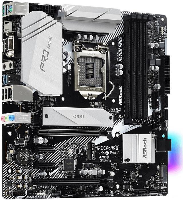 ASRock H470M PRO4 LGA 1200 Micro ATX Intel Motherboard - Newegg.com