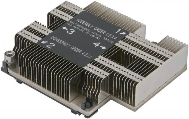 Alt view image 2 of 6 - Supermicro Fan SNK-P0067PD 1U Passive CPU Heat Sink Socket LGA3647-0 Brown Box