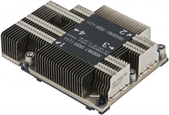 Alt view image 3 of 6 - Supermicro Fan SNK-P0067PD 1U Passive CPU Heat Sink Socket LGA3647-0 Brown Box