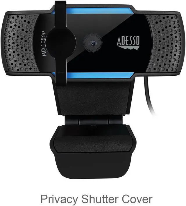 Alt view image 2 of 20 - Adesso CyberTrack H5 CyberTrack H5 1080p HD USB Auto Focus Webcam with Built-In Dual Microphone