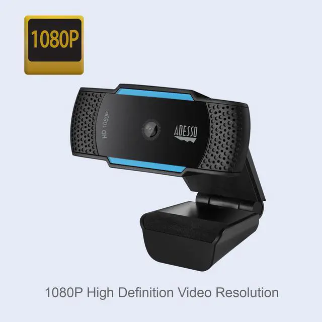 Alt view image 4 of 20 - Adesso CyberTrack H5 CyberTrack H5 1080p HD USB Auto Focus Webcam with Built-In Dual Microphone
