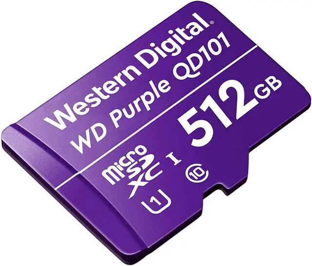 Alt view image 2 of 20 - Western Digital - WDD512G1P0C - WD Purple WDD512G1P0C 512 GB Class 10/UHS-I (U1) microSDXC