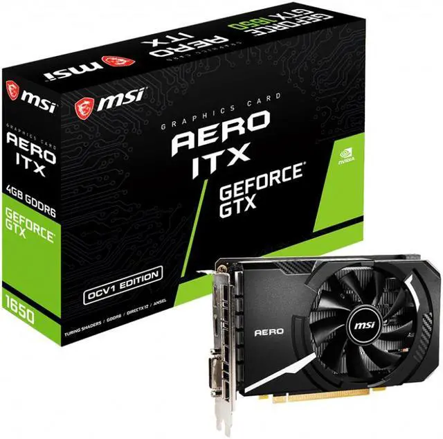 Alt view image 4 of 20 - MSI VCX GTX 1650 D6 AERO ITX OCV1 GTX 1650 D6 AERO ITX OCV1 4G GDR6 128B HDMI