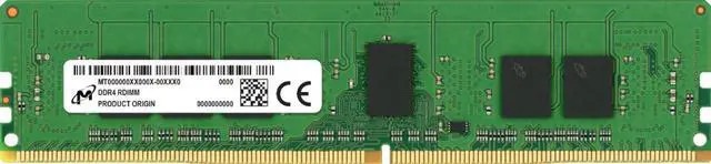 Main image of Micron 16GB DDR4 3200 ECC/REG CL22 1Rx8 1.2V SDRAM RDIMM Server Memory Module - MTA9ASF2G72PZ-3G2B1