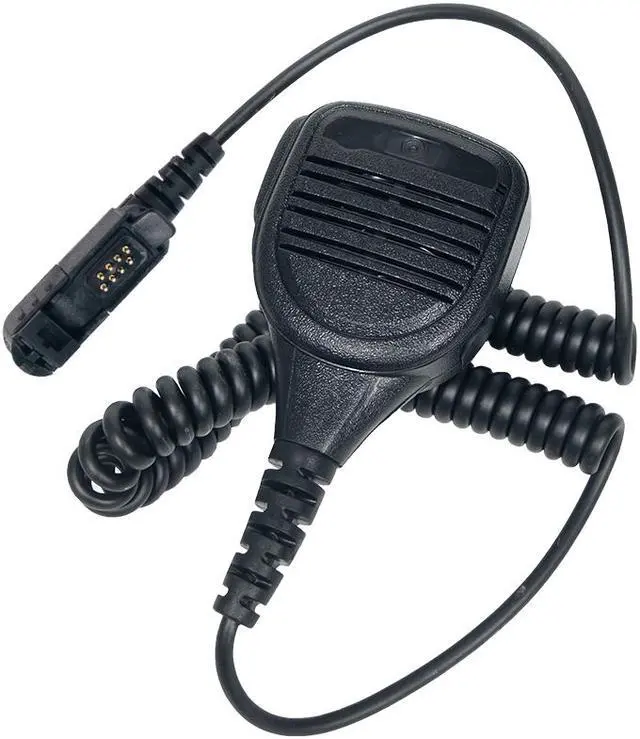 Alt view image 7 of 7 - Speaker Mic Shoulder Handheld Mic Microphone with Kevlar Reinforced Cable for Motorola 2 Way Radio XPR3300e XPR3500e XPR3500 XPR6550 Walkie Talkie