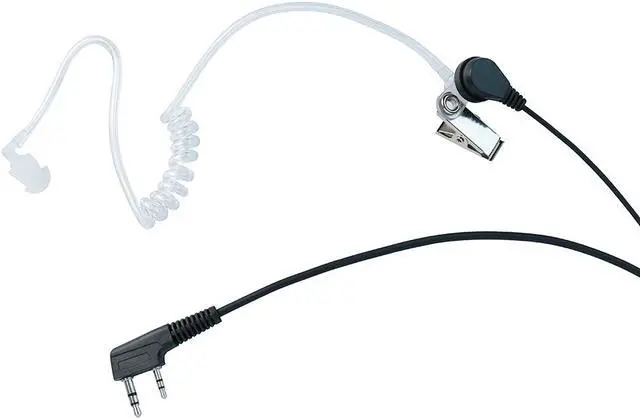 Alt view image 5 of 7 - Kenwood Radio Earpiece,2 Pin Covert Acoustic Tube Earpiece Headset with Ptt Mic for Baofeng Puxing Wouxun 2 Way Radio Walkie Talkie