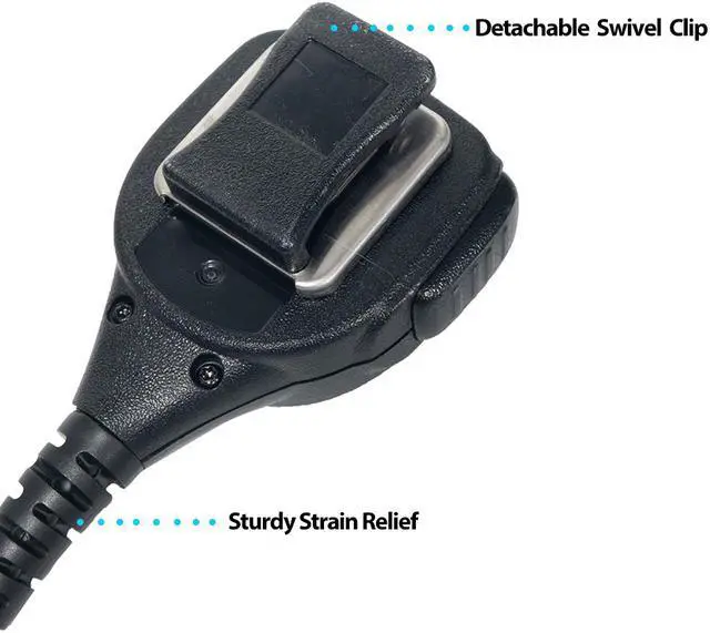 Alt view image 3 of 7 - Speaker Mic Shoulder Handheld Mic Microphone for Motorola 2 Way Radio XPR6550 APX6000 APX1000 APX4000 XPR7580 XPR7350 APX7000 XPR7550 XPR6350 Walkie Talkie