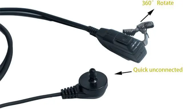 Alt view image 6 of 7 - TDYU Midland Walkie Talkie Headset ,Covert Acoustic Tube Walkie Talkies Earpiece Headsets with PTT Mic for Midland GXT1000VP4 LXT500VP3 GXT1050VP4 GXT1000XB(2 pack)