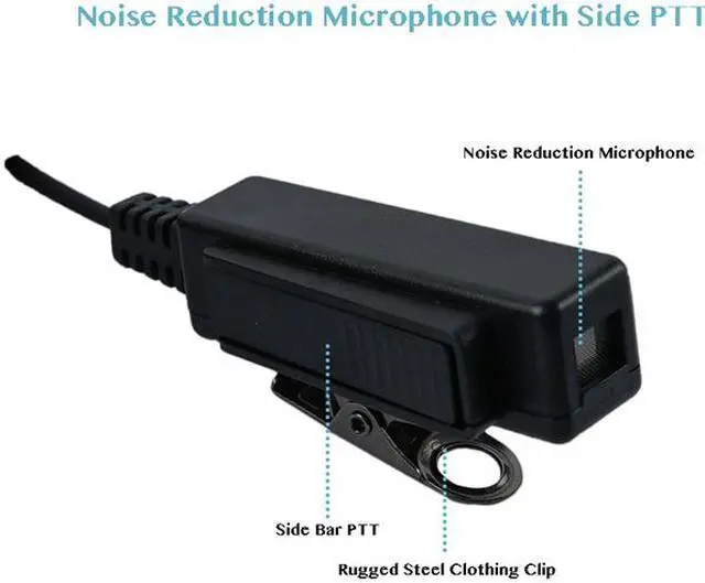 Alt view image 5 of 6 - TDYU 2 Wire Surveillance Kit Eeapiece Headset with PTT Mic for Motorola MTP850 XPR 6350 6550 7380 7350 7550 7580 APX 6000 4000 8000 7000 XiR-P8200 XiR-P8268 Walkie Talkie 2 Way Radio(10 pack)