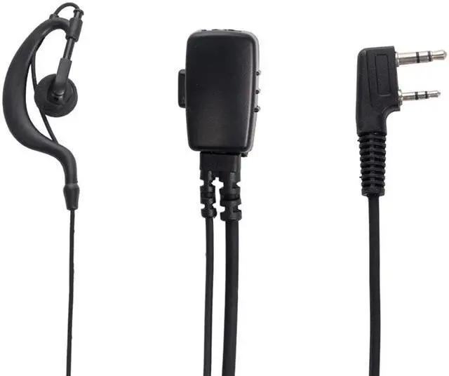 Alt view image 4 of 6 - TDYU G Shape Radio Headset wit Mic PTT for Kenwood TK Puxing Wouxun BaoFeng 2-Way RadioTK-2107 TK-3107