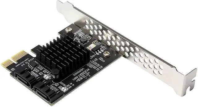 Alt view image 4 of 6 - 2 Ports SATA Card PCIE/PCI-E SATA Controller PCI Express to SATA 3.0 6Gb Expansion Adapter Marvell 88SE9125 Chip with SATA Cable