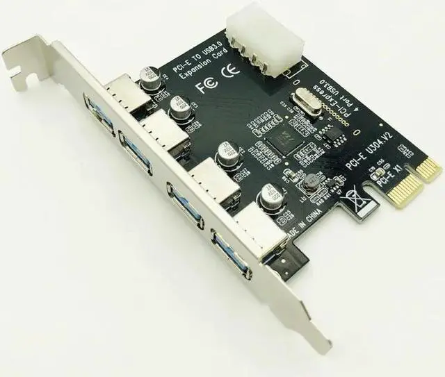Alt view image 3 of 5 - 1 Set Professional 4 Port PCI-E To USB 3.0 HUB PCI Express Expansion Card Adapter 5 Gbps Speed For Desktop PCI Express USB 3.0