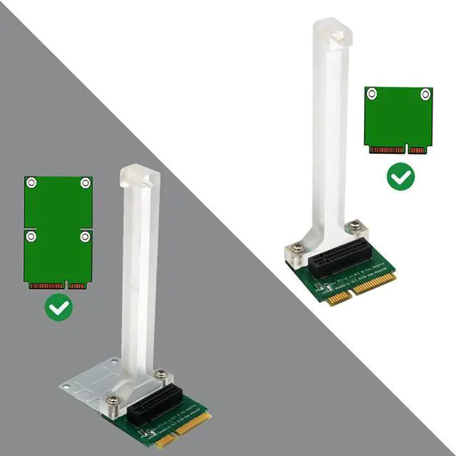 Alt view image 4 of 6 - M2 SSD Adapter M Key M.2 PCI-E NVME SSD to Mini PCI-E Card or B+M Key M.2 NGFF SATA-Bus SSD to mSATA Card Converter Adapter