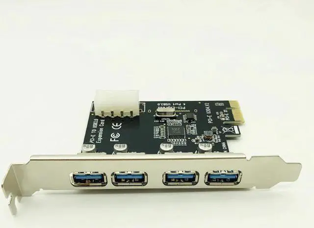 Alt view image 4 of 5 - 1 Set Professional 4 Port PCI-E To USB 3.0 HUB PCI Express Expansion Card Adapter 5 Gbps Speed For Desktop PCI Express USB 3.0