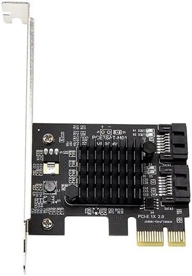 Alt view image 3 of 6 - 2 Ports SATA Card PCIE/PCI-E SATA Controller PCI Express to SATA 3.0 6Gb Expansion Adapter Marvell 88SE9125 Chip with SATA Cable