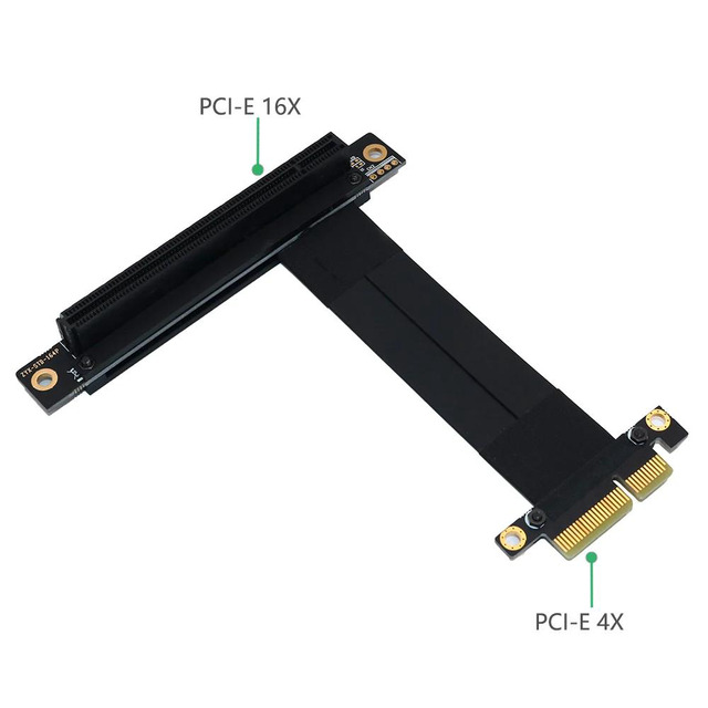 PCI-E 1x 4x 8x 16x Riser Card Ribbon Extender Cable – GPU Extension, 1 Pack