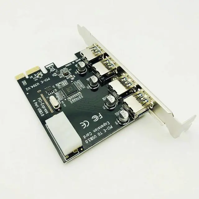 Alt view image 5 of 5 - 1 Set Professional 4 Port PCI-E To USB 3.0 HUB PCI Express Expansion Card Adapter 5 Gbps Speed For Desktop PCI Express USB 3.0