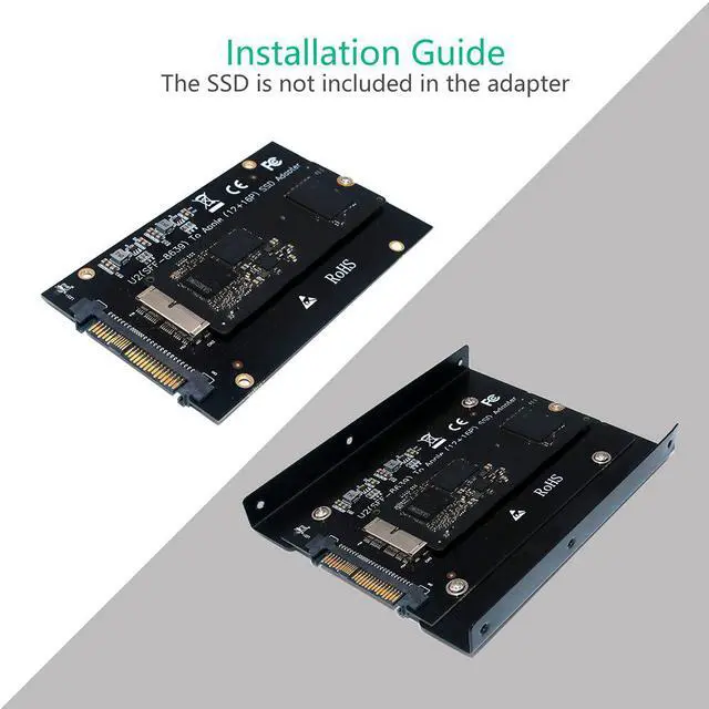 Alt view image 4 of 6 - Adapter SSD M.2 PCIe to SFF- 8639 U.2 Adapter 3.5"  Bracket for MacBook Air Pro Retina 2013 2014 2015 2016 2017 12+16pin M2 SSD
