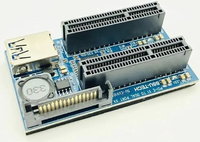 Alt view image 5 of 5 - Add On Card PCI Express USB 3.0 Adapter Raiser PC Components Extender PCIE Riser PCI-E Card Riser PCI E Riser for Video Card