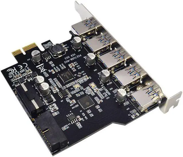 Alt view image 3 of 5 - 5 Port PCI-E to USB 3.0 HUB PCI Express Expansion Card Adapter 5 Gbps Speed Reliable NEC Chipset For Windows XP/ Vista/Win7/8/10