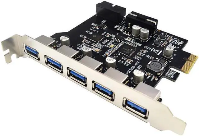 Main image of 5 Port PCI-E to USB 3.0 HUB PCI Express Expansion Card Adapter 5 Gbps Speed Reliable NEC Chipset For Windows XP/ Vista/Win7/8/10