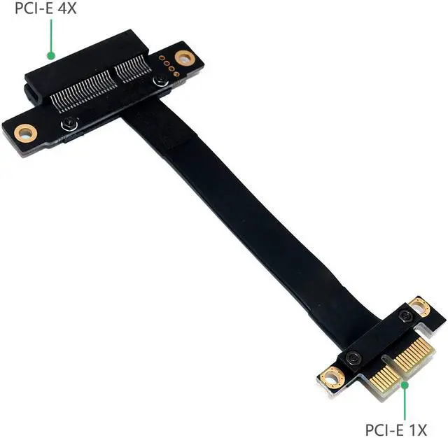 Alt view image 4 of 6 - PCI-E PCIE Riser Flex Relocate Cable PCI E 1X to 4X Slot Riser Card Extender Extension Ribbon for Bitcoin Miner Mining