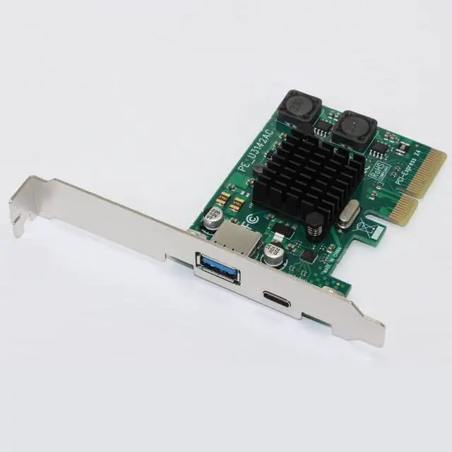 Alt view image 5 of 6 - USB 3.1 Type C PCIe Expansion Card PCI-e to Type C & Type A 3.0 USB Adapter USB 3.1 Gen 3 PCI Express Controller Hub For Desktop