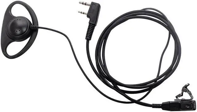 Main image of D Shape Earpiece Headset with Mic PTT Compatible with Baofeng UV-5R BF-888S BF-F8HP BF-F9 UV-82 UV-82HP UV-82C Kenwood TK-2107 TK-3107 Walkie Talkies Two Way Radio 2 pin