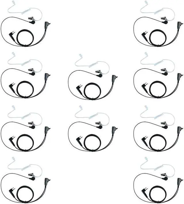 Alt view image 7 of 7 - Covert Acoustic Tube Earpiece Headset Mic PTT for BaoFeng/Kenwood/WouXun/PuXing/Linton Two Way Radio Walkie Talkie UV-5R BF-888s(10 Packs)