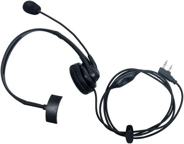 Alt view image 4 of 6 - Walkie Talkie Earpiece Noise Cancelling Headphone Overhead Headset for Kenwood HYT Puxing Wouxun Baofeng uv-5r bf888s tk3300 Lt-2288 Lt-3107 Lt-3188 Lt-3260 Lt-3268 Two Way Radios 2 pin