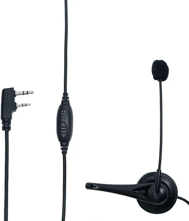 Alt view image 5 of 6 - Walkie Talkie Earpiece Noise Cancelling Headphone Overhead Headset for Kenwood HYT Puxing Wouxun Baofeng uv-5r bf888s tk3300 Lt-2288 Lt-3107 Lt-3188 Lt-3260 Lt-3268 Two Way Radios 2 pin