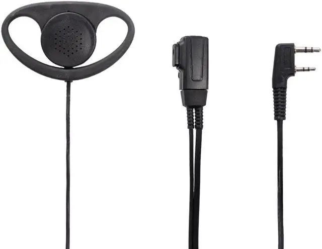 Alt view image 6 of 6 - D Shape Earpiece Headset with Mic PTT Compatible with Baofeng UV-5R BF-888S BF-F8HP BF-F9 UV-82 UV-82HP UV-82C Kenwood TK-2107 TK-3107 Walkie Talkies Two Way Radio 2 pin