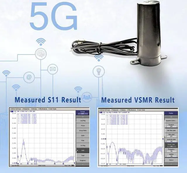 Alt view image 3 of 6 - Maswell Cellular Antenna 5G 4G WiFi6 Magnet and Screw Mount
