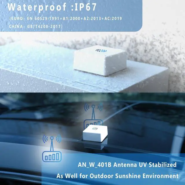 Alt view image 5 of 7 - Maswell IP67 Waterproof High Gain WiFi 6E Antenna Screw and 3M Adhesive Mount 2.1GHz-7.2GHz UV Stabilized