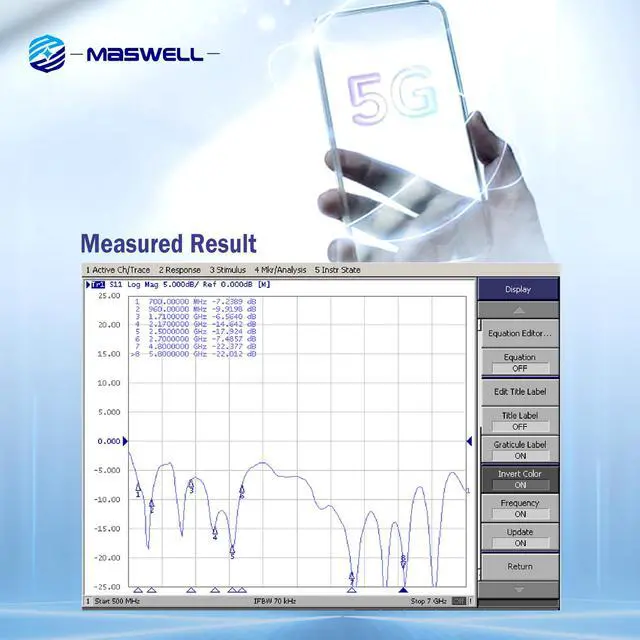 Alt view image 3 of 7 - Maswell Cellular Antenna 700MHz-6000Mhz 5G 4G WiFi6 Screw And 3M Adhesive Mount UV Stabilized IP67