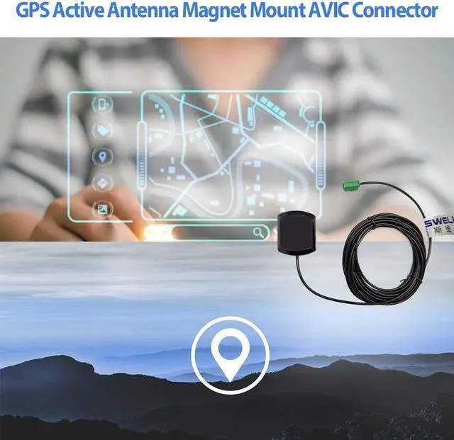 Alt view image 6 of 7 - GPS Active Antenna Magnet Mount AVIC Connector