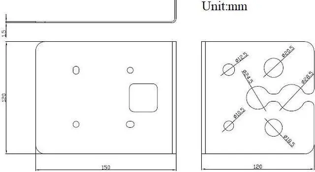 Alt view image 3 of 5 - Maswell L Plate Antenna Mount Multiple Fit Screw and U Bolt Mount