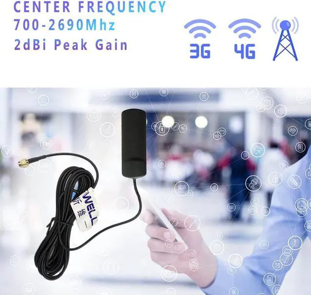 Alt view image 5 of 6 - MASWELL 4G LTE/3G/GSM Antenna 800MHz-2500MHz Short Patch 4G Cellular Antenna