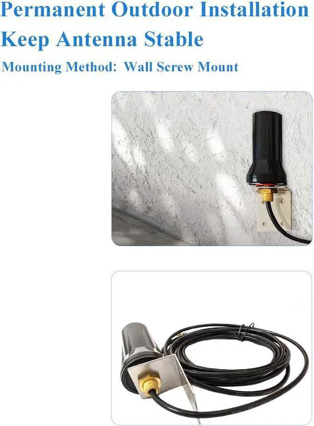 Alt view image 4 of 6 - Maswell L Bracket Antenna Mount Stainless Steel Bracket M12 spirally mounts for Cellular Trucker Tail Camera Antenna Outdoor Waterproof