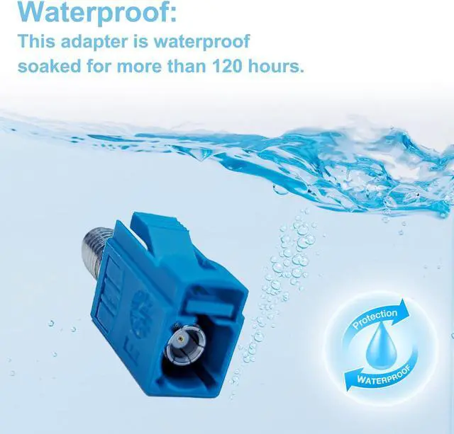 Alt view image 5 of 7 - Maswell FAKRA Z Female to SMA Female Adapter, Water blue Universal Compatibility for AM/FM, Satellite Radio, GPS, 4G/5G Cellular, Bluetooth and Other SMA Coax Cables