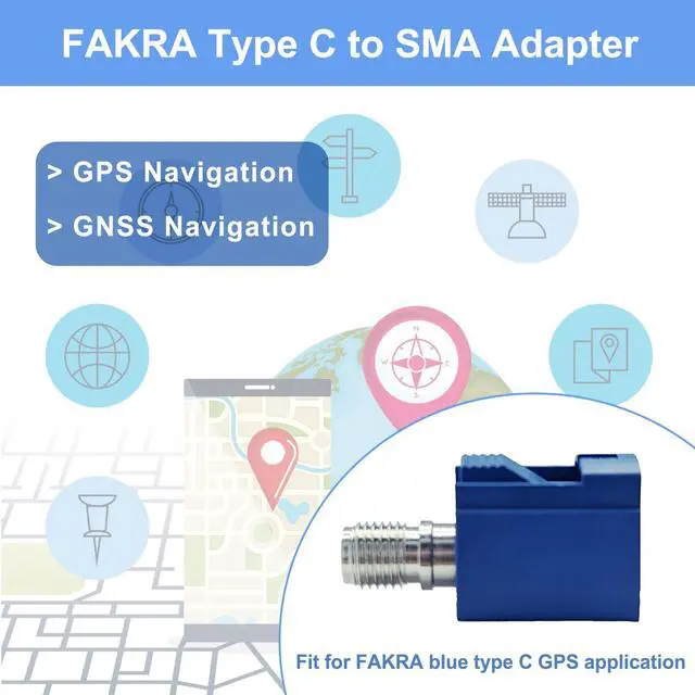 Alt view image 2 of 7 - Maswell Fakra C Female to SMA Female Interseries Adapter Blue Universal Compatibility for GPS Multi-Function Antennas Automotive Antenna Signal Adapter