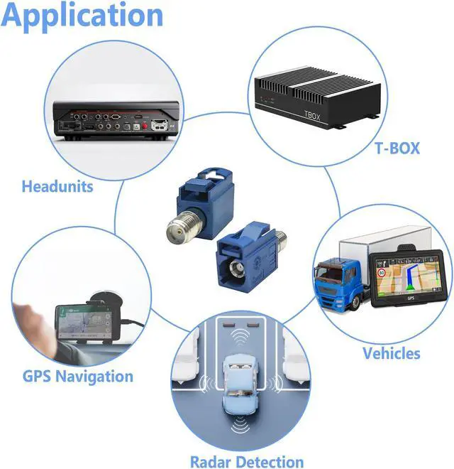 Alt view image 7 of 7 - Maswell Fakra C Female to SMA Female Interseries Adapter Blue Universal Compatibility for GPS Multi-Function Antennas Automotive Antenna Signal Adapter