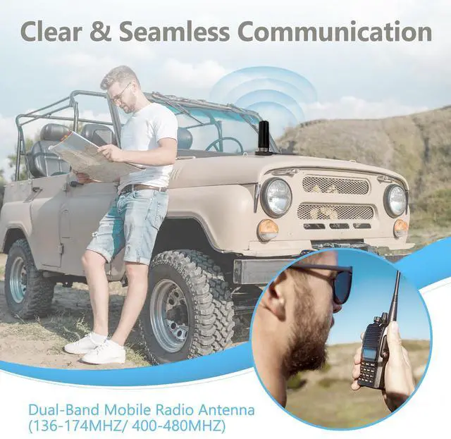 Alt view image 5 of 7 - Maswell PL259 Amateur Antenna CB Aerial Dual Band VHF UHF 136-174MHz 400-470MHz Magnet Mount with PL259 Small Suction Tray Antenna 5m Cable