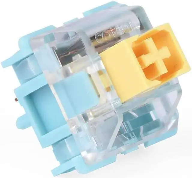 Alt view image 2 of 6 - EPOMAKER Sea Salt Mechanical Keyboard Switches Set, Pre-Lubed Linear Switch with LED Slot, 50g, 35 Pieces for Customizing Keyboards