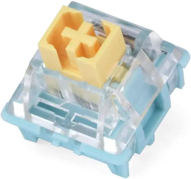 Alt view image 3 of 6 - EPOMAKER Sea Salt Mechanical Keyboard Switches Set, Pre-Lubed Linear Switch with LED Slot, 50g, 35 Pieces for Customizing Keyboards