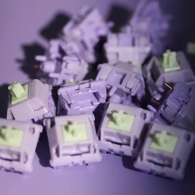 Alt view image 4 of 7 - EPOMAKER Wisteria 39gf Linear Mechanical Keyboard Switches Set, 5 Pin Factory Lubed 30 Pieces Switch, with POM PTFE Stem, 20.4mm Spring, Compatible with MX Keycaps for Gaming Keyboard DIY