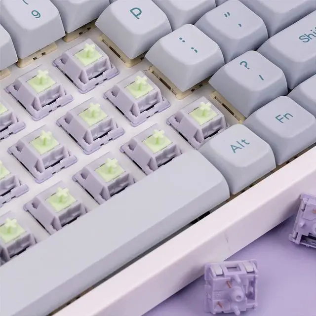 Alt view image 7 of 7 - EPOMAKER Wisteria 39gf Linear Mechanical Keyboard Switches Set, 5 Pin Factory Lubed 30 Pieces Switch, with POM PTFE Stem, 20.4mm Spring, Compatible with MX Keycaps for Gaming Keyboard DIY