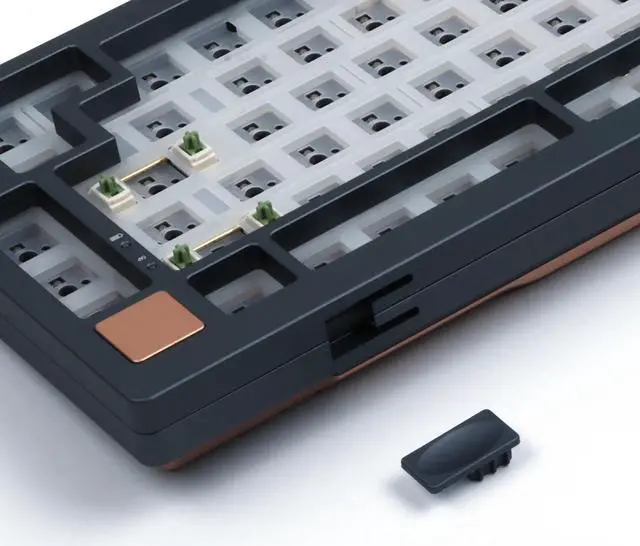 Alt view image 2 of 7 - KiiBOOM Moonshadow 81, 75% Hot-swappable Aluminum VIA/QMK Barebones Gaming Keyboard DIY Kit