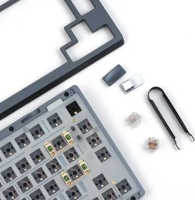 Alt view image 4 of 7 - KiiBOOM Moonshadow 81, 75% Hot-swappable Aluminum VIA/QMK Barebones Gaming Keyboard DIY Kit